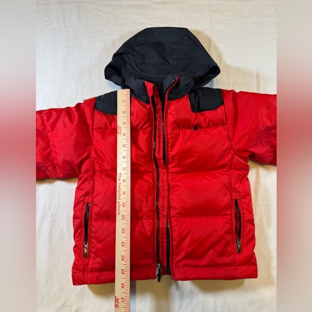 Kid’s Polo by Ralph Lauren Red and Black Puffer Jacket - no size tag, see photos - Picture 5 of 8